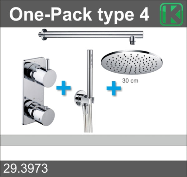 Wiesbaden one-pack built-in thermostat set type 4 CHR (30cm)