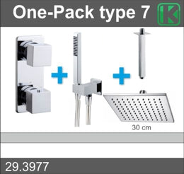 Wiesbaden one-pack inbouwthermostaatset vierk.type 7 (30cm) - WDtegels