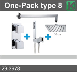 Wiesbaden one-pack inbouwthermostaatset vierk.type 8 (30cm) - WDtegels