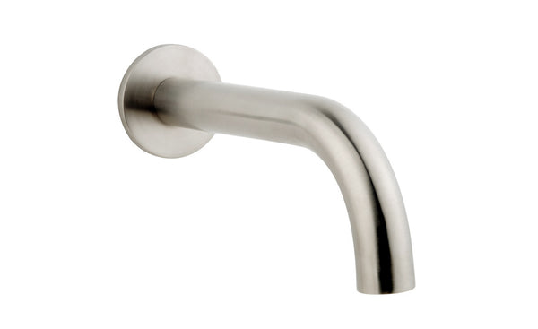 Caral bath spout round 20 cm 1/2'' brushed steel PVD