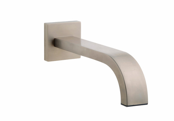 Rombo bath spout square 22 cm 1/2'' brushed steel PVD