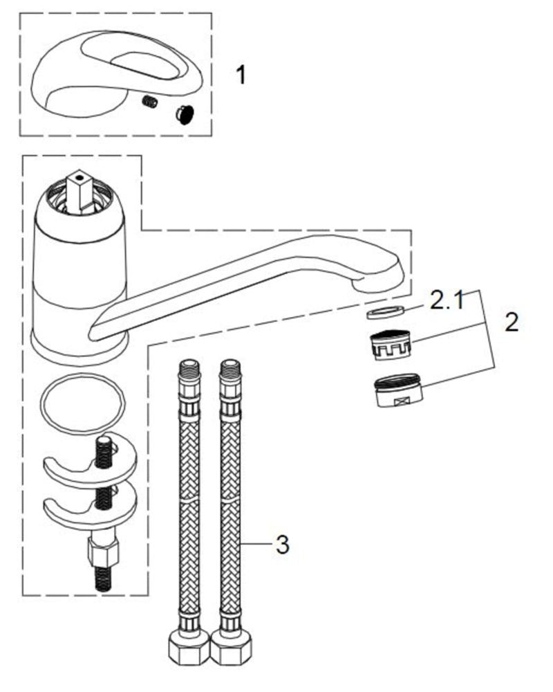 Athos keukenkraan chroom 8718053671796