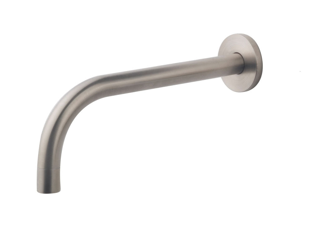 Wiesbaden SLIM 18mm uitloop rond 20cm 1/2" geborsteld staal - WDtegels