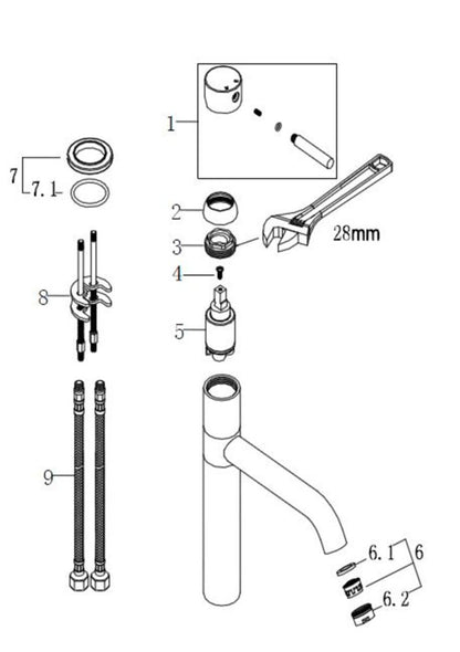 Cadans draaibare keukenkraan chroom 8718053671840