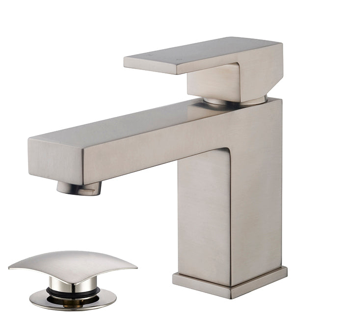 Rombo wastafelkraan met waste RVS look