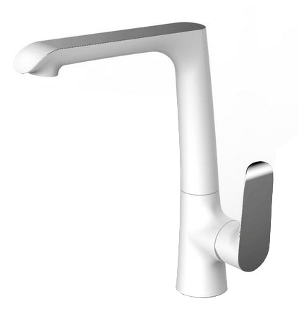 Grifo de cocina monomando Tarma | Blanco/cromado