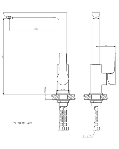 Wiesbaden Casma √©√©nhendel-keukenmengkraan chroom
