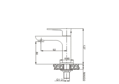 Wiesbaden Casma toiletkraan 1/2'' chroom - WDtegels