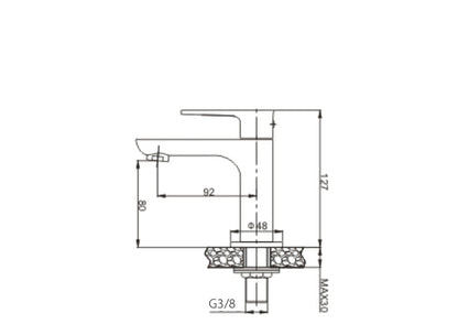 Grifo de fuente Casma 1/2'' cromado