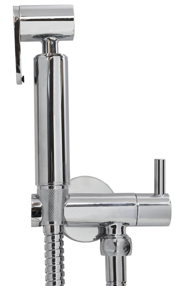 Wiesbaden chroom bidet-handdoucheset rond - WDtegels