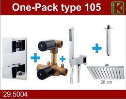 Wiesbaden one-pack built-in thermostat set type 105 CHR (20cm)