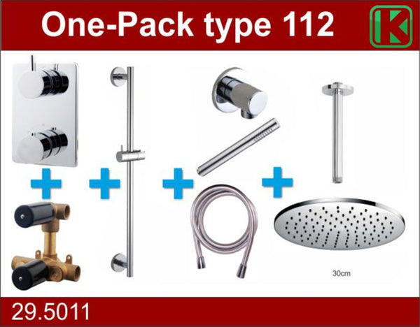 Wiesbaden one-pack built-in thermostat set type 112 CHR (30cm)