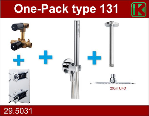 Wiesbaden one-pack built-in thermostat set type 131 CHR (20cm UFO)