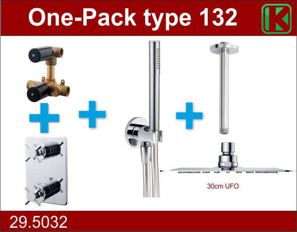 Wiesbaden one-pack built-in thermostat set type 132 CHR (30cm UFO)