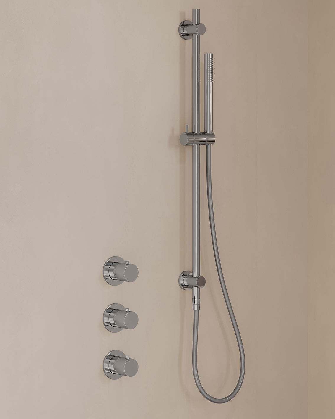 Caral inbouwthermostaatset 2 stopkranen chroom - afbeelding 2