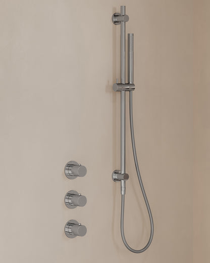 Caral inbouwthermostaatset 2 stopkranen chroom - afbeelding 2