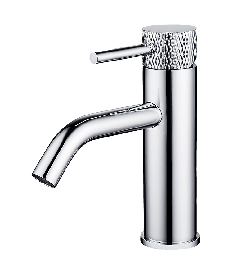 Ribbd wastafelkraan met coldstart chroom