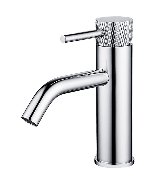 Ribbd wastafelkraan met coldstart chroom