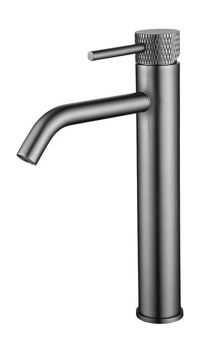 Ribbd XL wastafelkraan hoog met coldstart gunmetal PVD