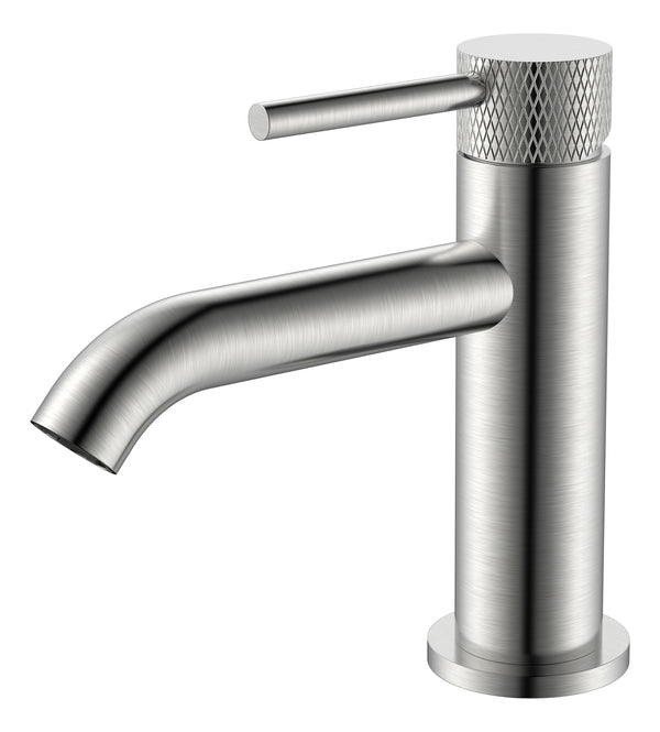 Ribbd fonteinkraan 1/2" | Geborsteld staal PVD