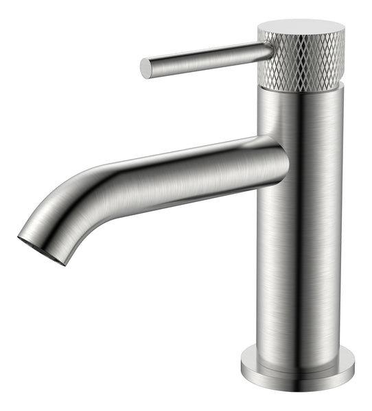 Ribbd fonteinkraan 1/2" geborsteld staal PVD