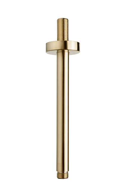 Wiesbaden luxe douche-arm rond plafondbev. 20cm geborsteld messing - WDtegels