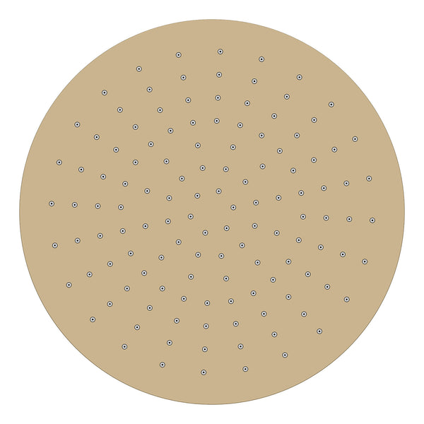 UniMatch hoofddouche rond 30 x 0,8 cm geborsteld messing PVD