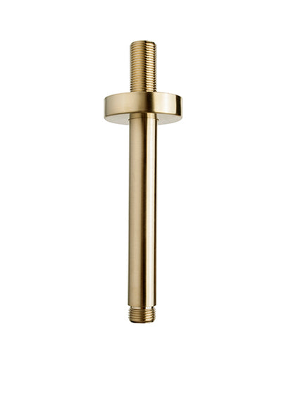 Wiesbaden luxe douche-arm rond plafondbev. 15cm geborsteld messing - WDtegels