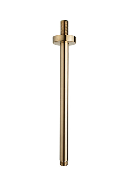 UniMatch shower arm with ceiling mount 30 cm brushed brass PVD