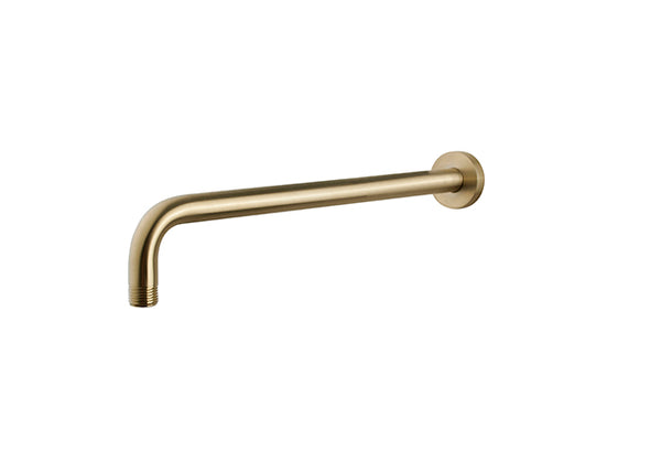 UniMatch shower arm with wall mount 35 cm brushed brass PVD