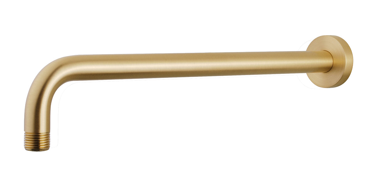 UniMatch douchearm met muurbevestiging 45 cm geborsteld messing PVD - WDtegels