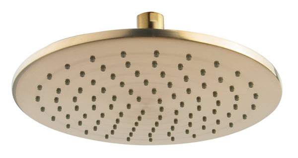 UniMatch hoofddouche rond 25 x 0,8 cm geborsteld messing PVD