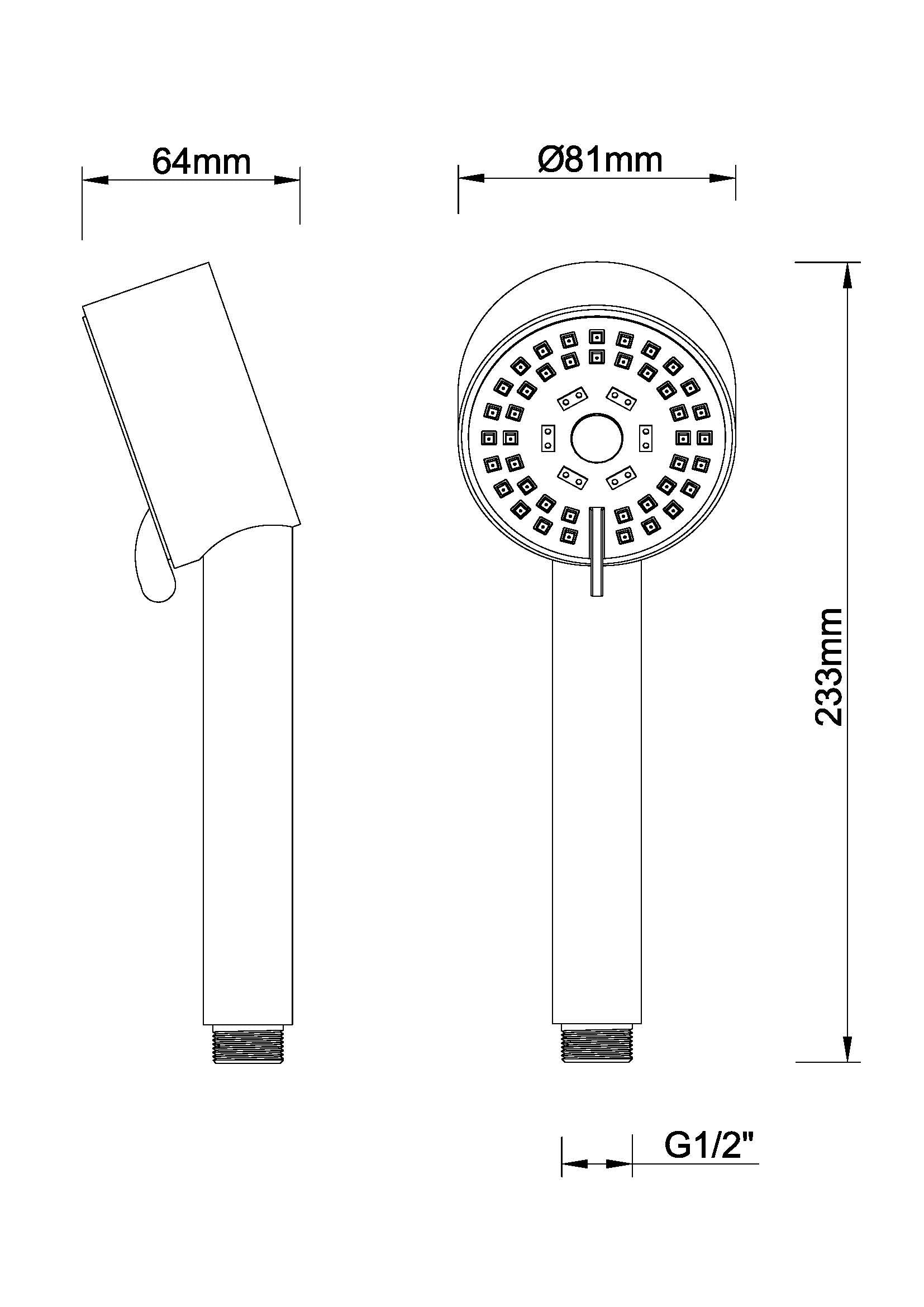 Cadans verstelbare handdouche messing 8719956083457