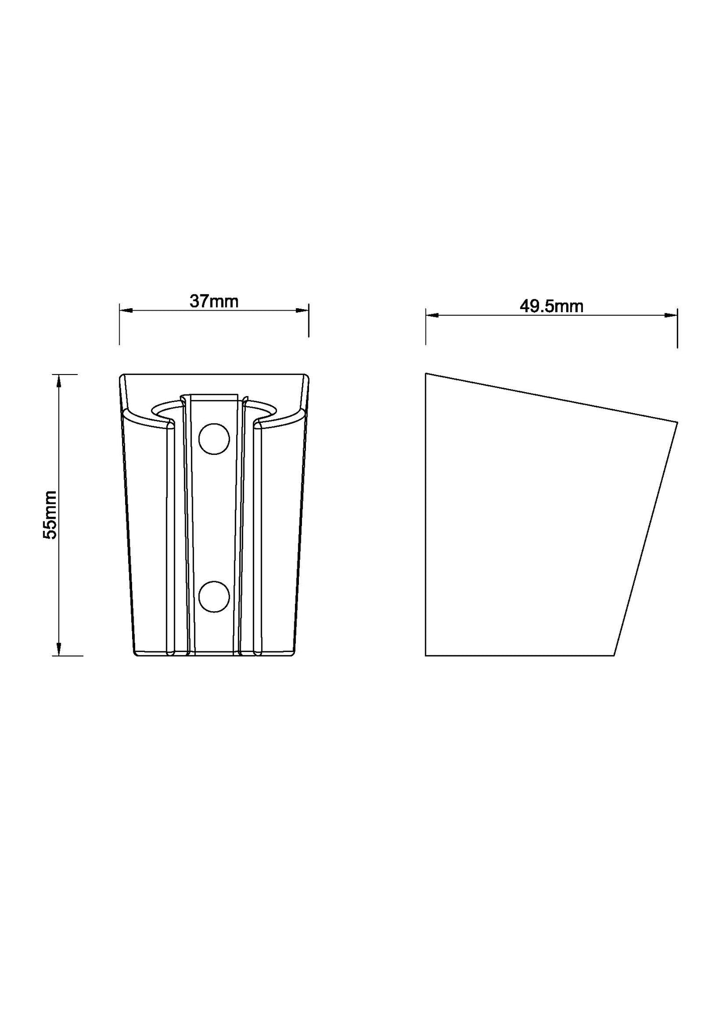 Wiesbaden losse handdouchehouder kunststof geborsteld messing