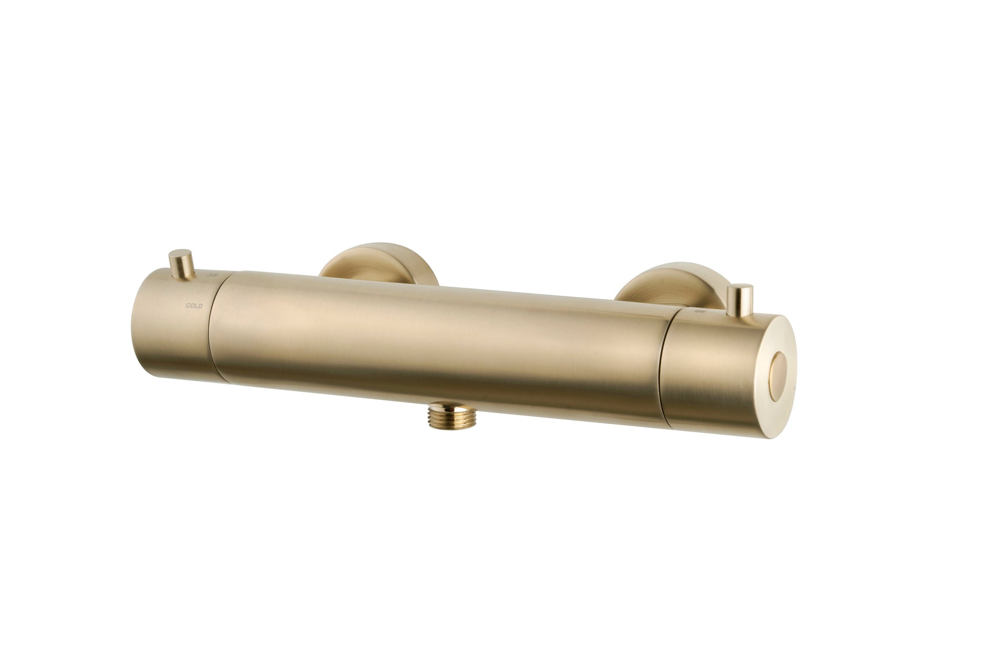 Caral Cool Touch thermostatische douchemengkraan geborsteld messing PVD - WDtegels
