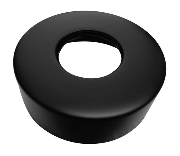 Roseta Caral para conjunto de ducha de lluvia termostático, montaje en superficie, negro mate