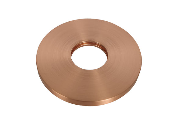 Caral rosette spout single-lever washbasin tap 75 mm brushed copper