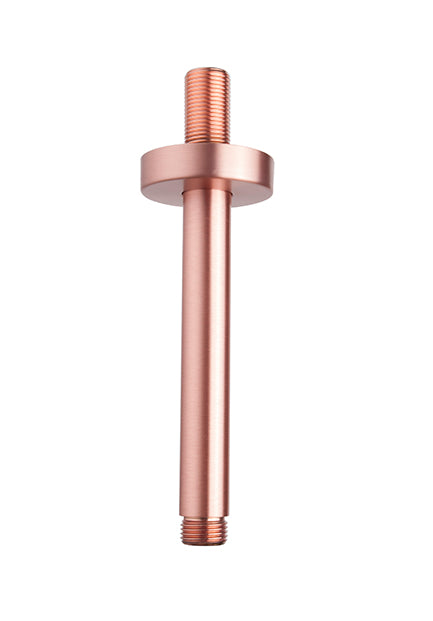 Wiesbaden luxe douche-arm rond plafondbev | 15cm | Geborsteld koper