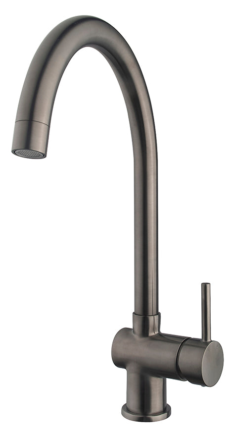 Grifo monomando de cocina Caral en PVD bronce