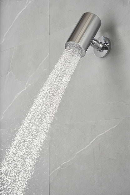 UniMatch Beam hoofddouche rond 1 stand met muurbevestiging chroom