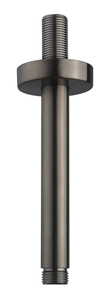 UniMatch shower arm with ceiling mount 15 cm gunmetal PVD