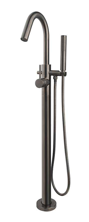 Wiesbaden Caral freestanding bath mixer tap | Gunmetal
