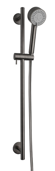 UniMatch Cadans slide bar set complete with hand shower 3 positions Ø 8 cm gunmetal PVD