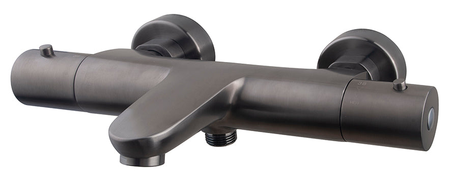 Caral thermostatische badmengkraan gunmetal PVD - WDtegels