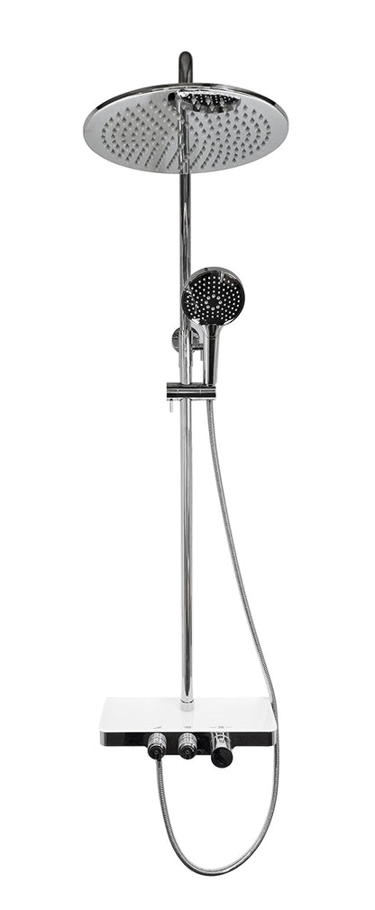 Nuovo thermostatische regendoucheset opbouw met planchet chroom