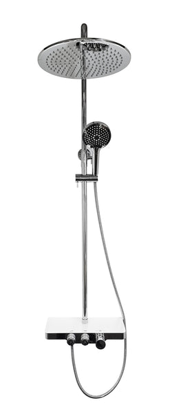 Nuovo thermostatische regendoucheset opbouw met planchet chroom