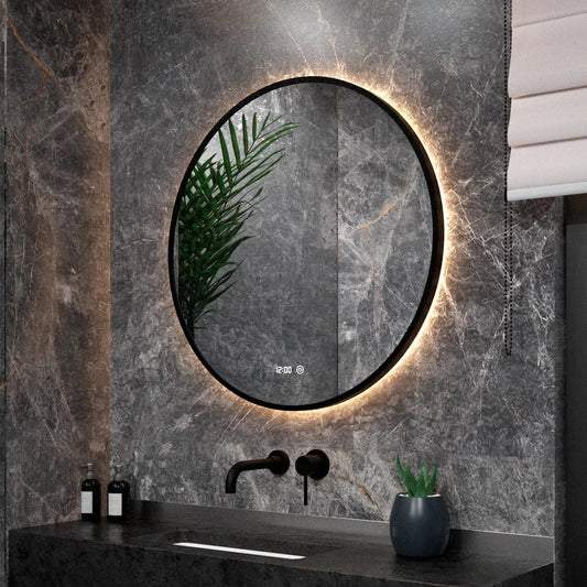 Badkamerspiegel - 60cm - Zwart Frame - WDtegels