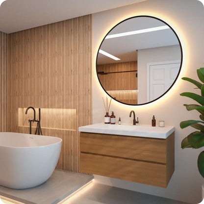 Badkamerspiegel - 120cm - Zwart Frame