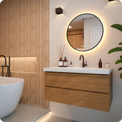 Badkamerspiegel - 60cm - Zwart Frame