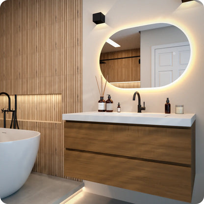 Badkamerspiegel - 90x60cm Ovaal - Frameloos